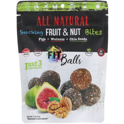 Nature's Wild Organic, All Natural, Snacking Fruit & Nut Bites, Fit Balls, Figs + Walnuts + Chia Seeds, 5.1 oz (144 g) Review