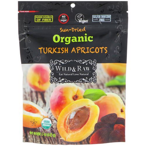 Nature's Wild Organic, Wild & Raw, Sun-Dried, Organic Turkish Apricots, 5 oz (142 g) Review