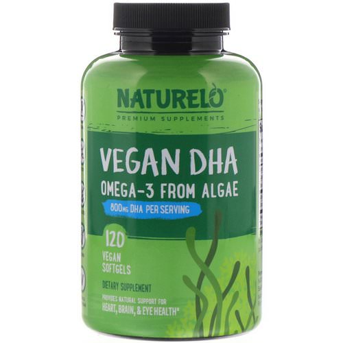 NATURELO, Vegan DHA, Omega-3 from Algae, 800 mg, 120 Vegan Softgels Review