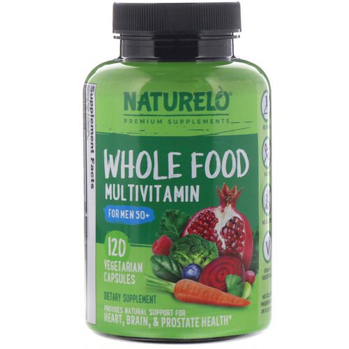 NATURELO, Whole Food Multivitamin for Men 50+, 120 Vegetarian Capsules Review