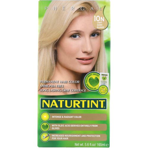 Naturtint, Permanent Hair Color, 10N Light Dawn Blonde, 5.6 fl oz (165 ml) Review