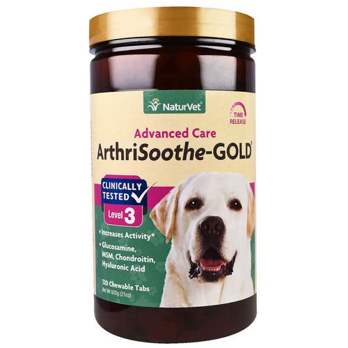 NaturVet, ArthriSoothe-GOLD, Advanced Care, Level 3, 120 Chewable Tablets, 1.3 lbs (600 g) Review