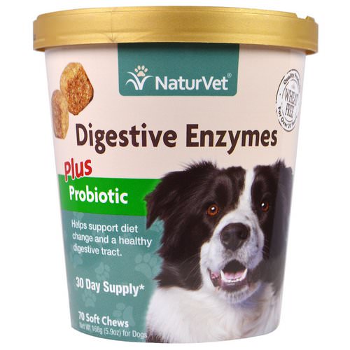 NaturVet, Digestive Enzymes, Plus Pre and Probiotic, 70 Soft Chews, 5.9 oz (168 g) Review