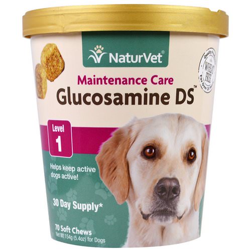 NaturVet, Glucosamine DS, Maintenance Care, Level 1, 70 Soft Chews, 5.4 oz (154 g) Review