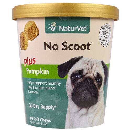 NaturVet, No Scoot for Dogs, Plus Pumpkin, 60 Soft Chews, 6.3 oz (180 g) Review