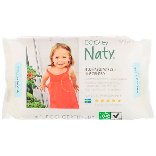 Naty, Flushable Wipes, Unscented, 42 Wipes Review