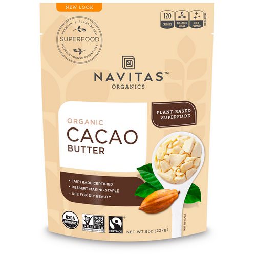 Navitas Organics, Organic Cacao Butter, 8 oz (227 g) Review