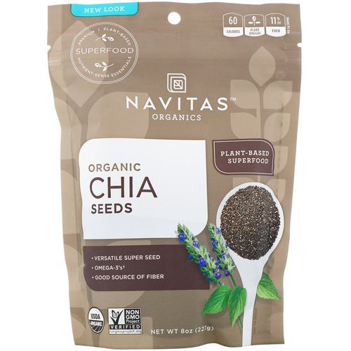 Navitas Organics, Organic Chia Seeds, 8 oz (227 g) Review