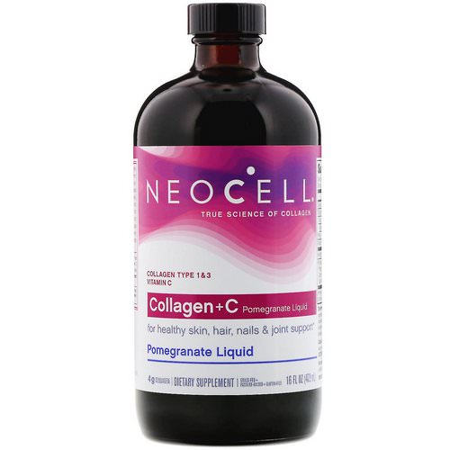 Neocell, Collagen +C Pomegranate Liquid, 4 g, 16 fl oz (473 ml) Review