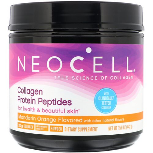 Neocell, Collagen Protein Peptides, Mandarin Orange, 15.6 oz (442 g) Review