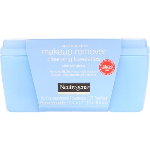 Neutrogena, Makeup Remover Cleansing Towelettes, Ultra-Soft Cloths, 25 Pre-Moistened Towelettes Review