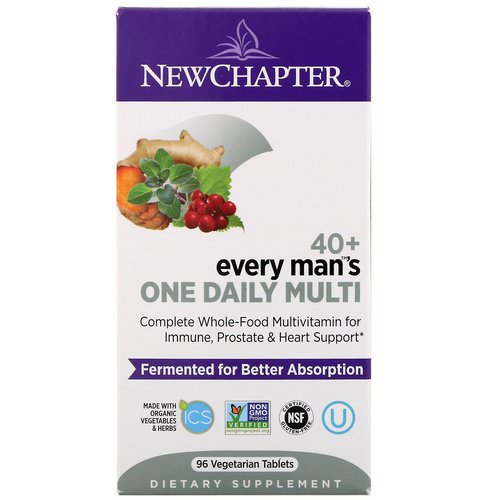New Chapter, 40+ Every Man's One Daily Multi, 96 Vegetarian Tablets Review