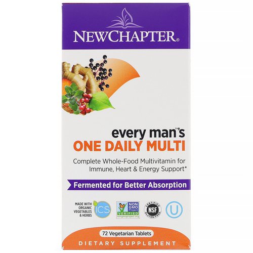 New Chapter, Every Man's One Daily Multi, 72 Vegetarian Tablets Review