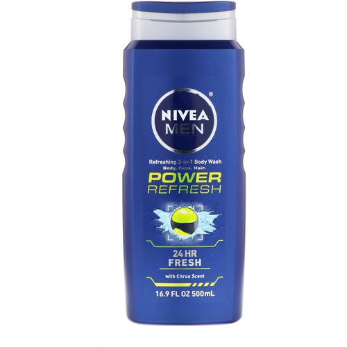 Nivea, Men 3-in-1 Body Wash, Power Refresh, 16.9 fl oz (500 ml) Review