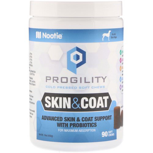Nootie, Progility, Skin & Coat, For Dogs, 90 Soft Chews Review