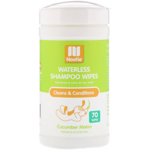 Nootie, Waterless Shampoo Wipes, For Dogs & Cats, Cucumber Melon, 70 Wipes Review