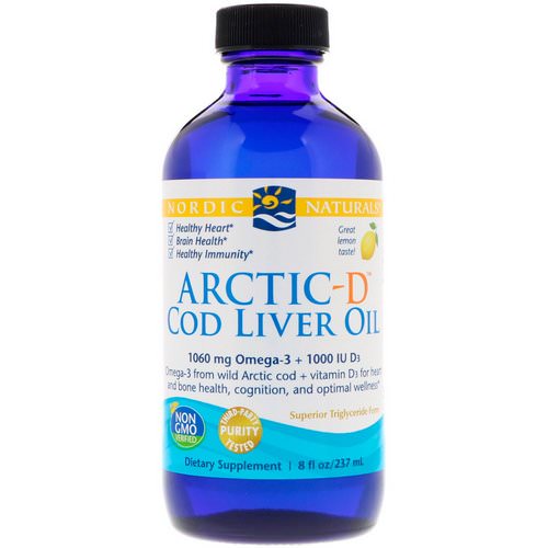 Nordic Naturals, Arctic-D Cod Liver Oil, Lemon, 8 fl oz (237 ml) Review