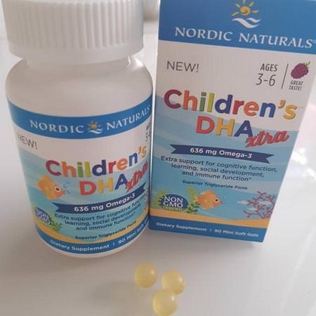 Nordic Naturals, Children's DHA Xtra, Berry Punch, 636 mg, 90 Mini Soft Gels Review