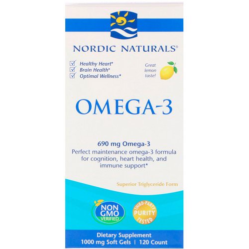 Nordic Naturals, Omega-3, Lemon, 690 mg, 120 Soft Gels Review