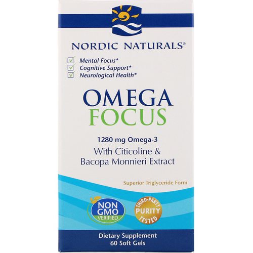 Nordic Naturals, Omega Focus, 1280 mg, 60 Soft Gels Review