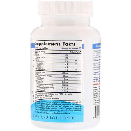 Glucosamine Chondroitin Formulas, Joint, Bone, Omega-3 Fish Oil, Omegas EPA DHA, Fish Oil, Supplements