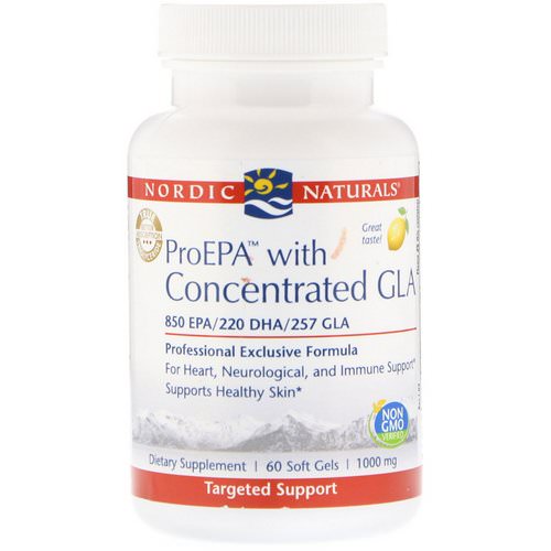 Nordic Naturals, ProEPA with Concentrated GLA, Lemon, 1000 mg, 60 Soft Gels Review