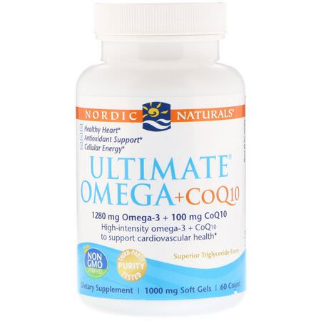 Nordic Naturals, Omega-3 Fish Oil, Coenzyme Q10 CoQ10 Formulas