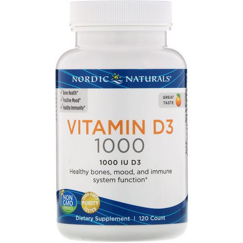Nordic Naturals, Vitamin D3, Orange, 1000 IU, 120 Count Review