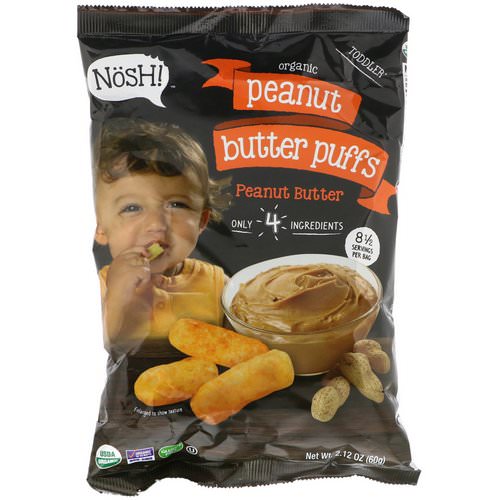 NosH! Toddler, Organic Peanut Butter Puffs, 2.12 oz (60 g) Review