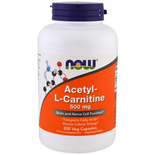 Now Foods, Acetyl-L Carnitine, 500 mg, 200 Veg Capsules Review