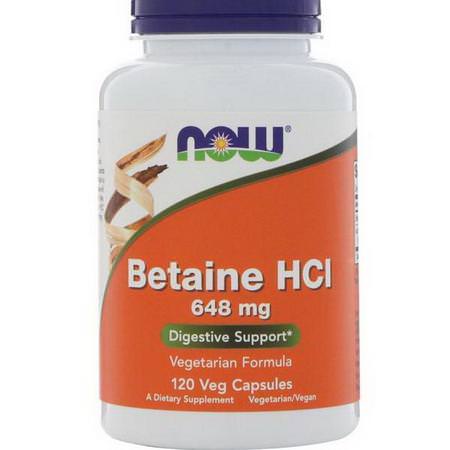 Now Foods Supplements Digestion Betaine HCL TMG