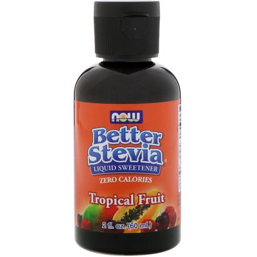 Now Foods, Better Stevia, Zero-Calorie Liquid Sweetener, Tropical Fruit, 2 fl oz (60 ml) Review