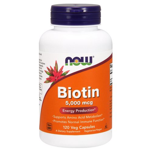 Now Foods, Biotin, 5,000 mcg, 120 Veg Capsules Review