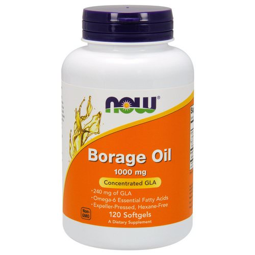 Now Foods, Borage Oil, Concentration GLA, 1,000 mg, 120 Softgels Review