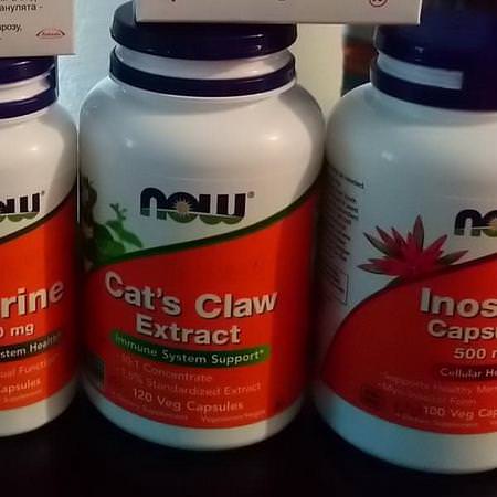 Herbs Homeopathy Cat's Claw Una de Gato Vegetarian Now Foods
