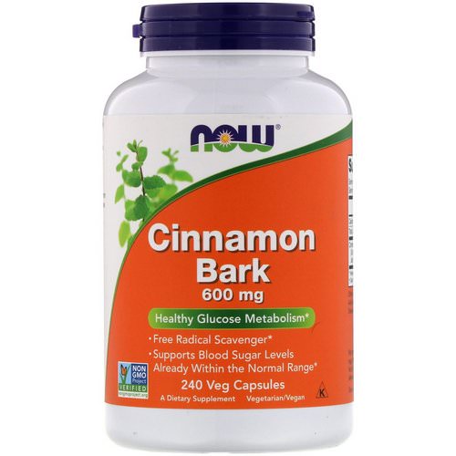 Now Foods, Cinnamon Bark, 600 mg, 240 Veg Capsules Review