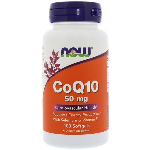 Now Foods, CoQ10, With Selenium and Vitamin E, 50 mg, 100 Softgels Review