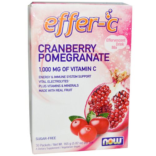 Now Foods, Effer-C, Cranberry Pomegranate, 30 Packets, 5.5 g Each Review