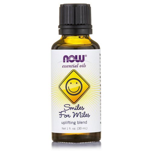 Now Foods, Essential Oils, Smiles for Miles, Uplifting Blend, 1 fl oz (30 ml) Review