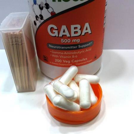 Now Foods, GABA, 500 mg, 100 Veg Capsules Review