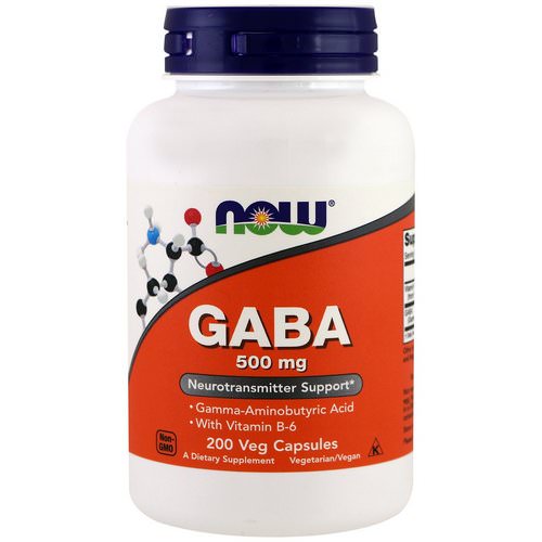 Now Foods, GABA, 500 mg, 200 Veg Capsules Review
