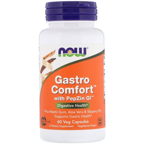 Now Foods, Gastro Comfort with PepZin GI, 60 Veg Capsules Review