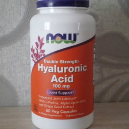 Now Foods, Hyaluronic Acid, Double Strength, 100 mg, 60 Veg Capsules Review