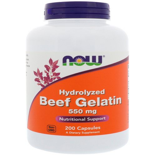 Now Foods, Hydrolyzed Beef Gelatin, 550 mg, 200 Capsules Review