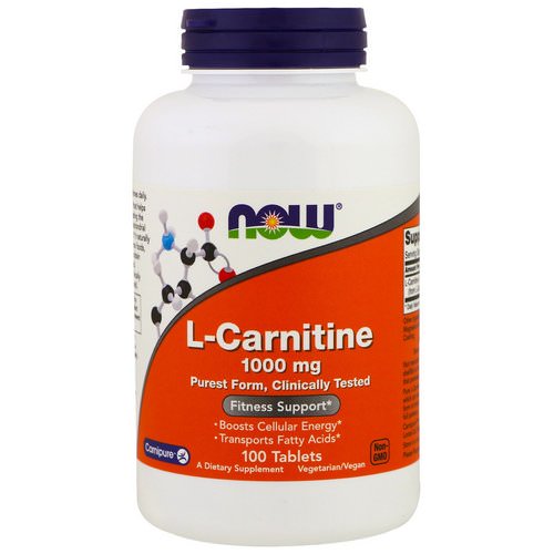 Now Foods, L-Carnitine, 1000 mg, 100 Tablets Review
