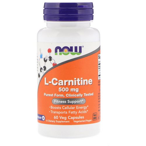 Now Foods, L-Carnitine, 500 mg, 60 Veg Capsules Review