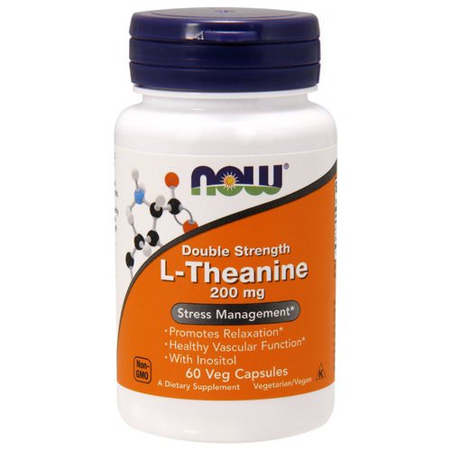 Now Foods, L-Theanine, Double Strength, 200 mg, 60 Veg Capsules Review