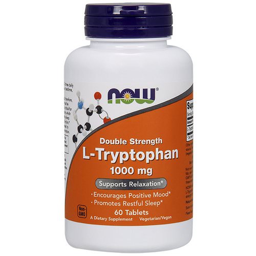 Now Foods, L-Tryptophan, Double Strength, 1,000 mg, 60 Tablets Review