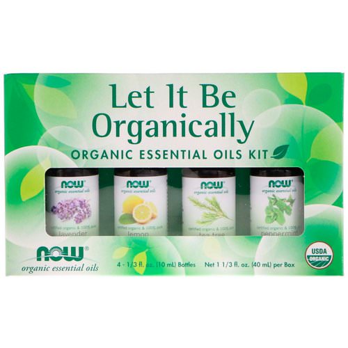 Now Foods, Let It Be Organically, Organic Essential Oils Kit, 4 Bottles, 1/3 fl oz (10 ml) Each Review