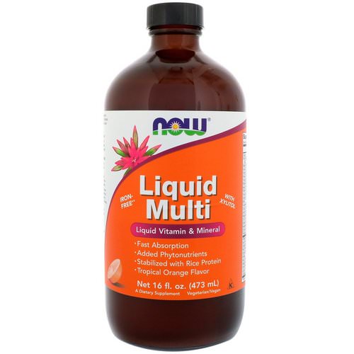 Now Foods, Liquid Multi, Tropical Orange Flavor, 16 fl oz (473 ml) Review